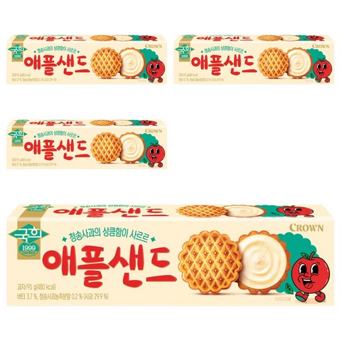 크라운 애플샌드, 91g, 4개