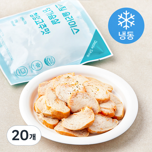 다즐샵 스팀 슬라이스 닭가슴살 청양고추맛 (냉동), 100g, 20개