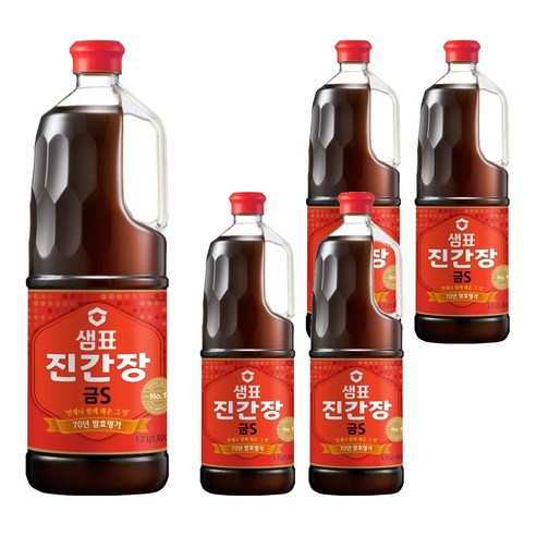 샘표 진간장 금S, 1.7L, 5개