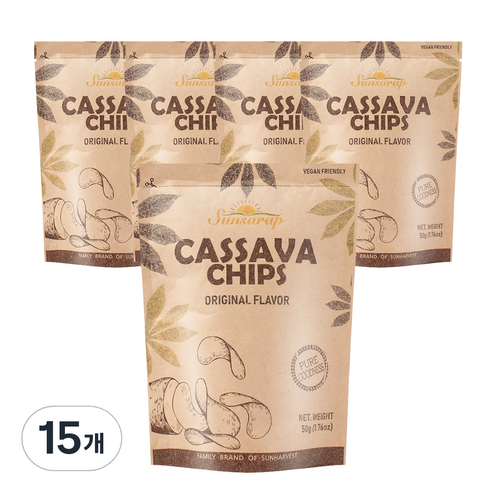 썬사랍 카사바칩, 15개, 50g