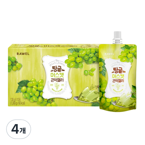 로엘 팅글 곤약젤리 머스캣맛, 130g, 40개