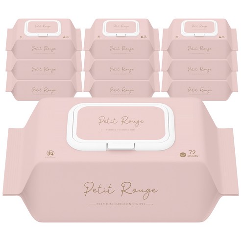 쁘띠루쥬 70평량 엠보싱 물티슈 캡형