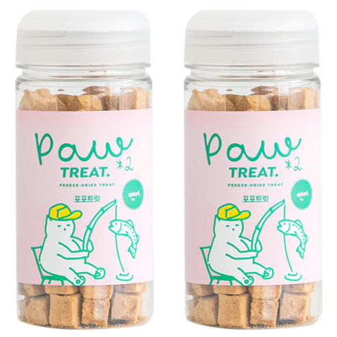 바잇미 반려동물 포포트릿 동결건조간식, 연어, 45g, 2개