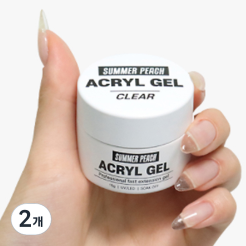 썸머피치 아크릴젤 15g, 클리어, 2개