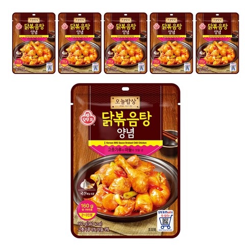 오늘밥상 오뚜기 닭볶음탕 양념, 160g, 6개