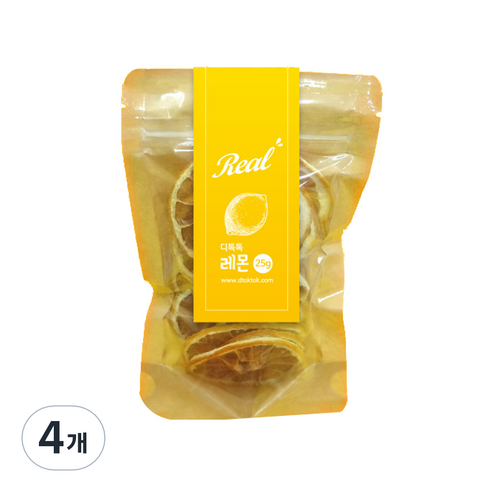 디톡톡 씨없는 실속형 건조 레몬, 50g, 1개입, 4개