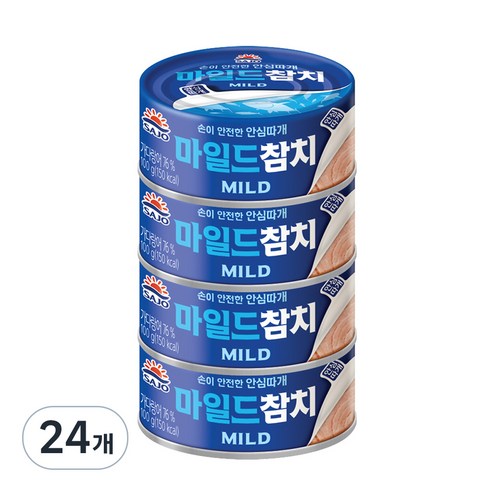 사조 마일드 참치 안심따개, 100g, 24개