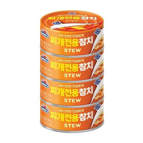 사조 찌개참치 안심따개, 135g, 4개