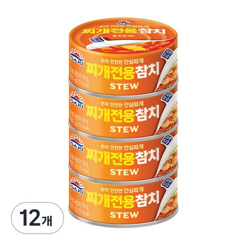 사조 찌개참치 안심따개, 135g, 12개