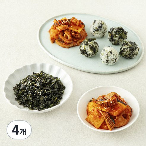 집반찬연구소 충무 오징어 주먹밥, 205g, 4개