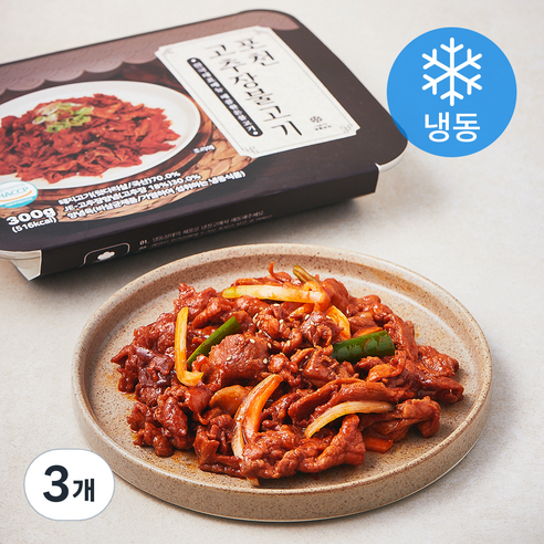 진푸드 포천 고추장 불고기 (냉동), 3개, 300g