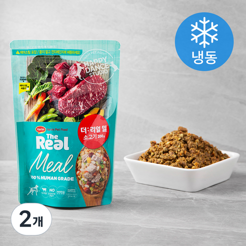 하림펫푸드 강아지 더리얼 밀 소고기 소프트사료 (냉동), 200g, 2개