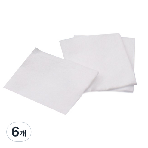 루핀 워터젯 대용량 순면 소프트 화장솜 4 x 6 cm, 1000매입, 6개