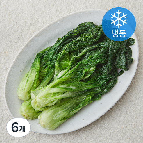나물투데이 국내산 데친 얼갈이 (냉동), 6개, 400g