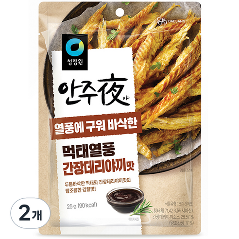 대상 청정원 안주야 먹태열풍 간장데리야끼맛, 25g, 6개 먹태깡