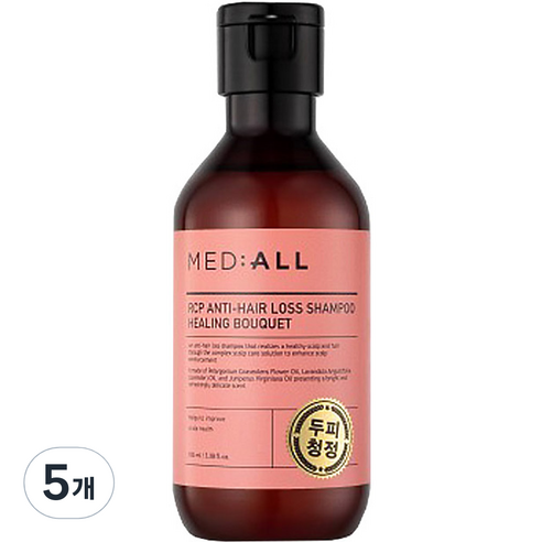 메디올 알시피 안티 헤어 로스 두피청정 샴푸 힐링부케향, 100ml, 5개