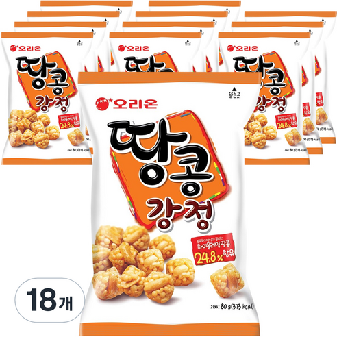 오리온 땅콩강정, 80g, 18개