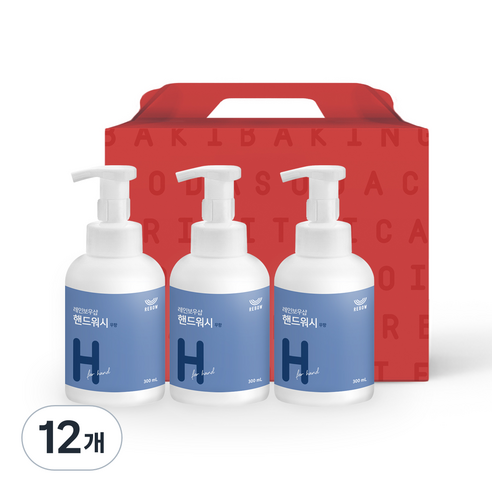 레인보우샵 핸드워시 무향, 300ml, 12개