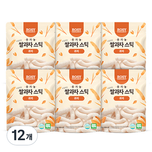 로지오가닉 유기농 쌀과자 스틱, 25g, 12개, 귀리