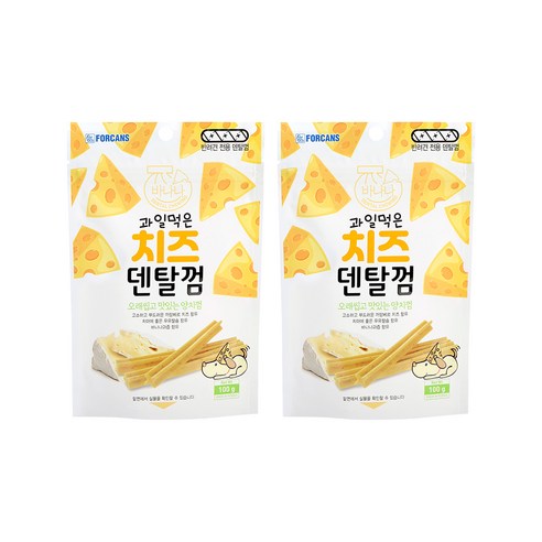 포켄스 강아지 과일먹은 치즈덴탈껌, 바나나, 100g, 2개