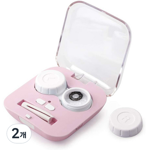 셀루미 음파 진동 무선 렌즈 세척기 SEL-ULC350A, 핑크, 2개