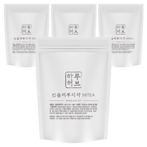 민들레뿌리차 티백, 2g, 50개입, 4개