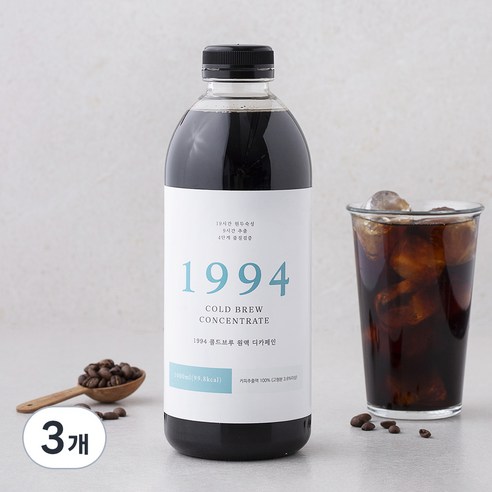 1994 콜드브루 원액 디카페인, 1L, 3개