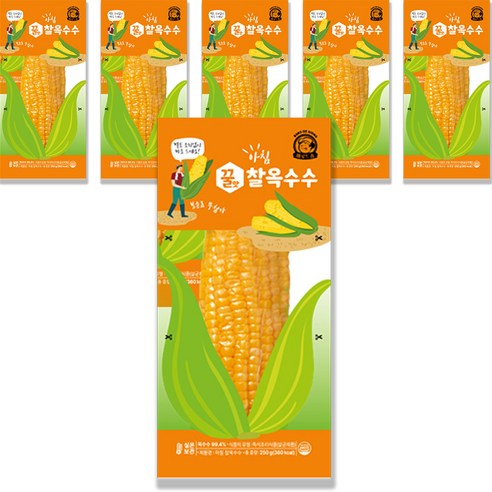 바로드숑 꿀맛 찰옥수수, 250g, 6개