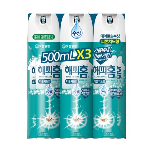 해피홈 에어로솔 피톤치드향, 500ml, 3개