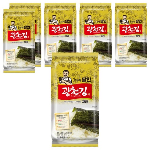 광천김 3대째 달인 재래김, 15g, 6개