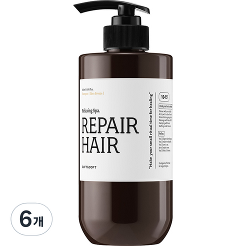 더프트앤도프트 릴렉싱 스파 두피 클리닉 샴푸 에덴 브리즈, 6개, 500ml
