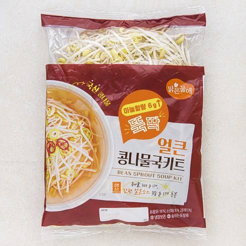 맑은물에 뚝딱 얼큰 콩나물국 키트, 338g, 1개 일본보리된장