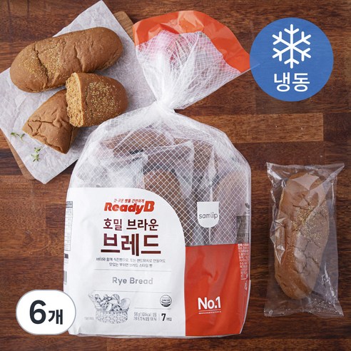 삼립 호밀 브라운 브레드 (냉동), 85g, 7개입, 6개