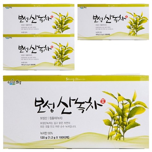 녹차수도보성 보성 산 녹차 티백, 1.2g, 100개입, 4개