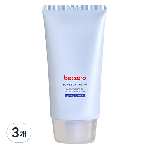더마팩토리 비제로 퓨어 선크림 SPF42 PA+++, 3개, 80g