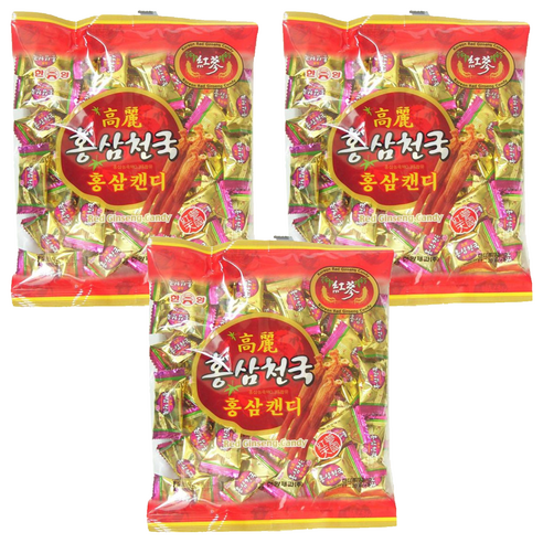 한양제과 홍삼천국 홍삼캔디, 3개, 900g