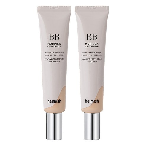 헤이미쉬 모링가 세라마이드 비비크림 SPF30 PA++, 21 라이트 베이지, 30ml, 2개