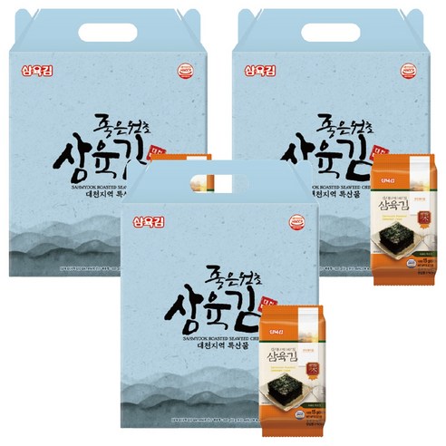 삼육김 식탁김 3호 선물세트, 225g, 3개