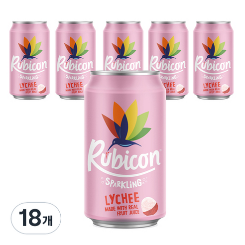 루비콘 리치 스파클링 탄산음료, 330ml, 18개