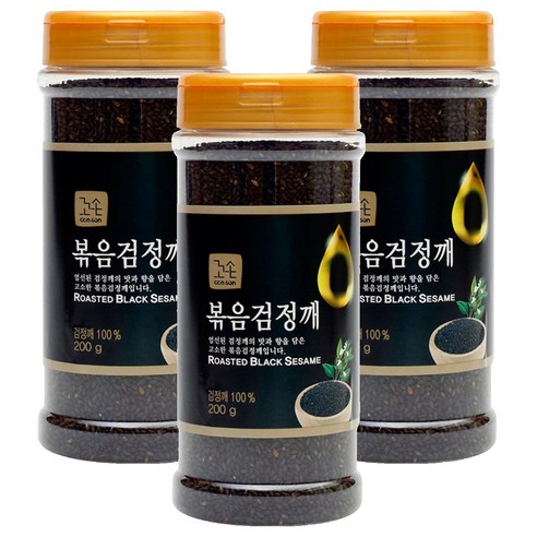 꼬손 볶음 검정깨, 200g, 3개