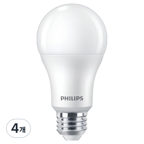 필립스 LED 벌브 12.2W 9290037943, 전구색, 4개