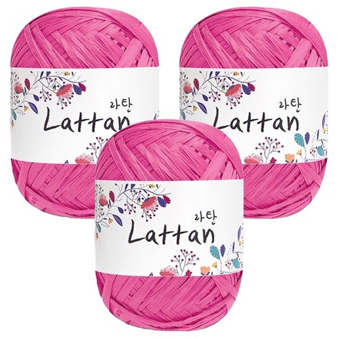yarna 라탄 라피아 뜨개실 40g, 30번 무광, 3개