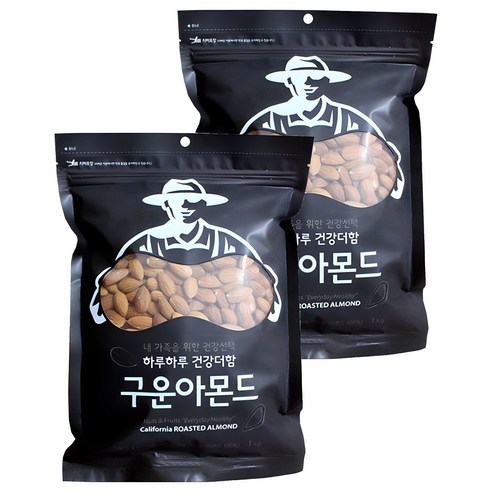 넛츠팜 구운 아몬드, 1kg, 2개