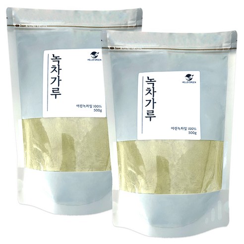 헬로우그린 녹차가루, 500g, 2개, 1개입