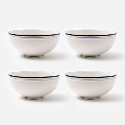 쓰임 레트로 라인 면기, 딥블루, 4개