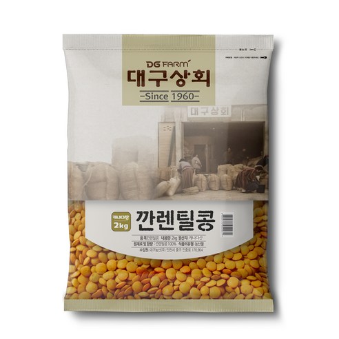 대구상회 깐렌틸콩, 2kg, 1개 렌틸콩통조림