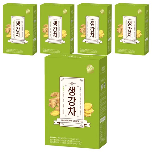 우리차 송원식품 생강차, 15g, 50개입, 5개