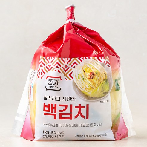 종가 백김치, 1kg, 1개