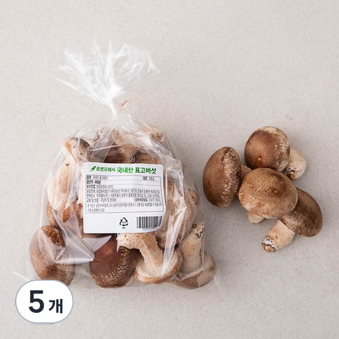 국내산 표고버섯, 300g, 5개