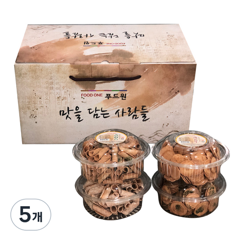 푸드원 맛을 담는 사람들 전병 4종 선물세트, 1kg, 5개